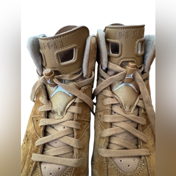Air Jordan 6 Retro Wheat Sz 7Y Boys Mens High Top Sneakers Basketball Athletic - Picture 6 of 9